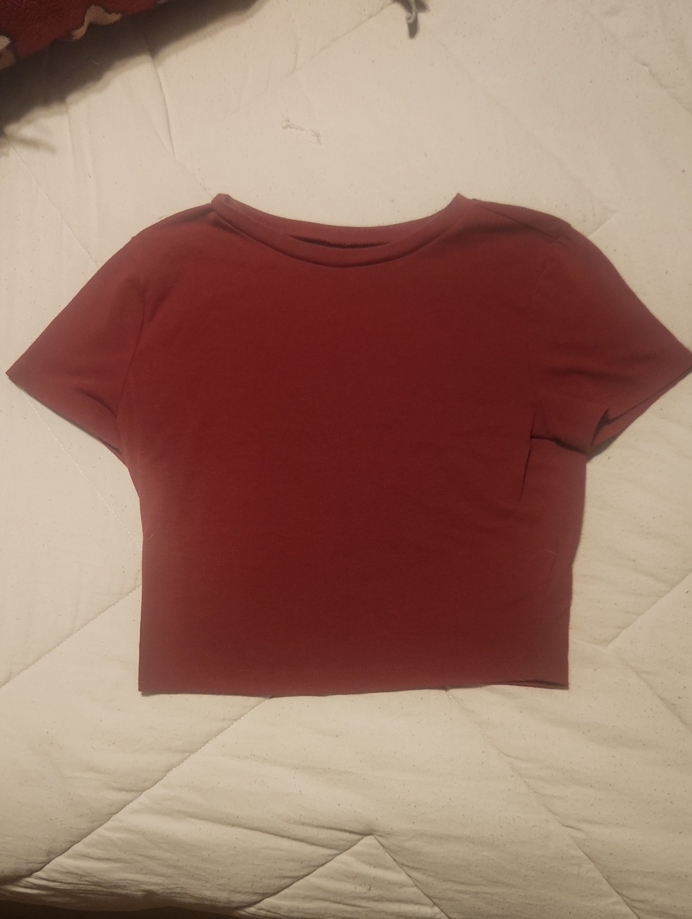 Burgundy Crop Top